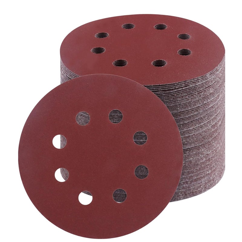 Vesagrin 50 PCS 5 Inch Sanding Discs 600Grit, Round Hook and Loop Sandpaper for Random Orbital Sander - Image 1